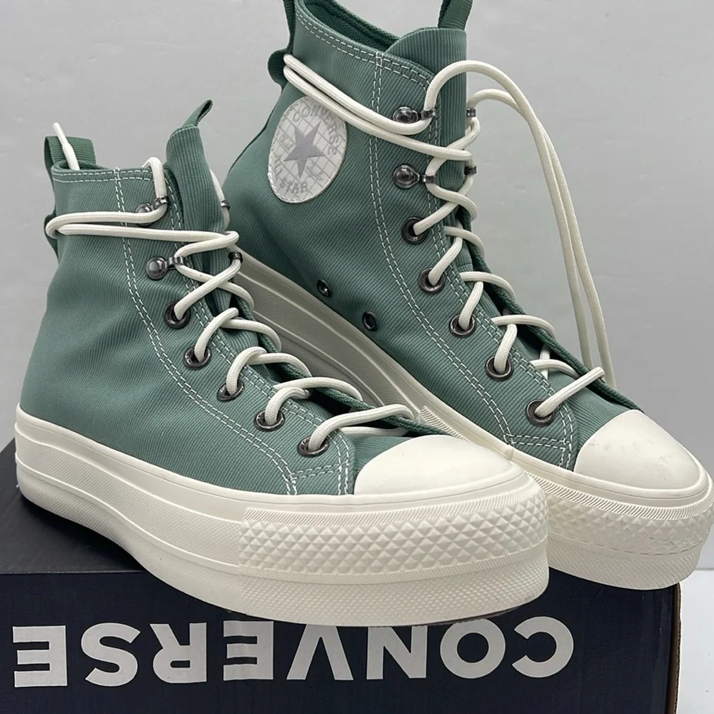 Converse WMNS High-Top Platform Sneakers CTAS LIFT HI HERBY/EGRET/ADMIRAL ELM